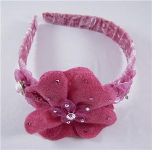 Tarina Tarantino Bambino Felt Velvet Headband-Rose NWT | eBay display picture 3