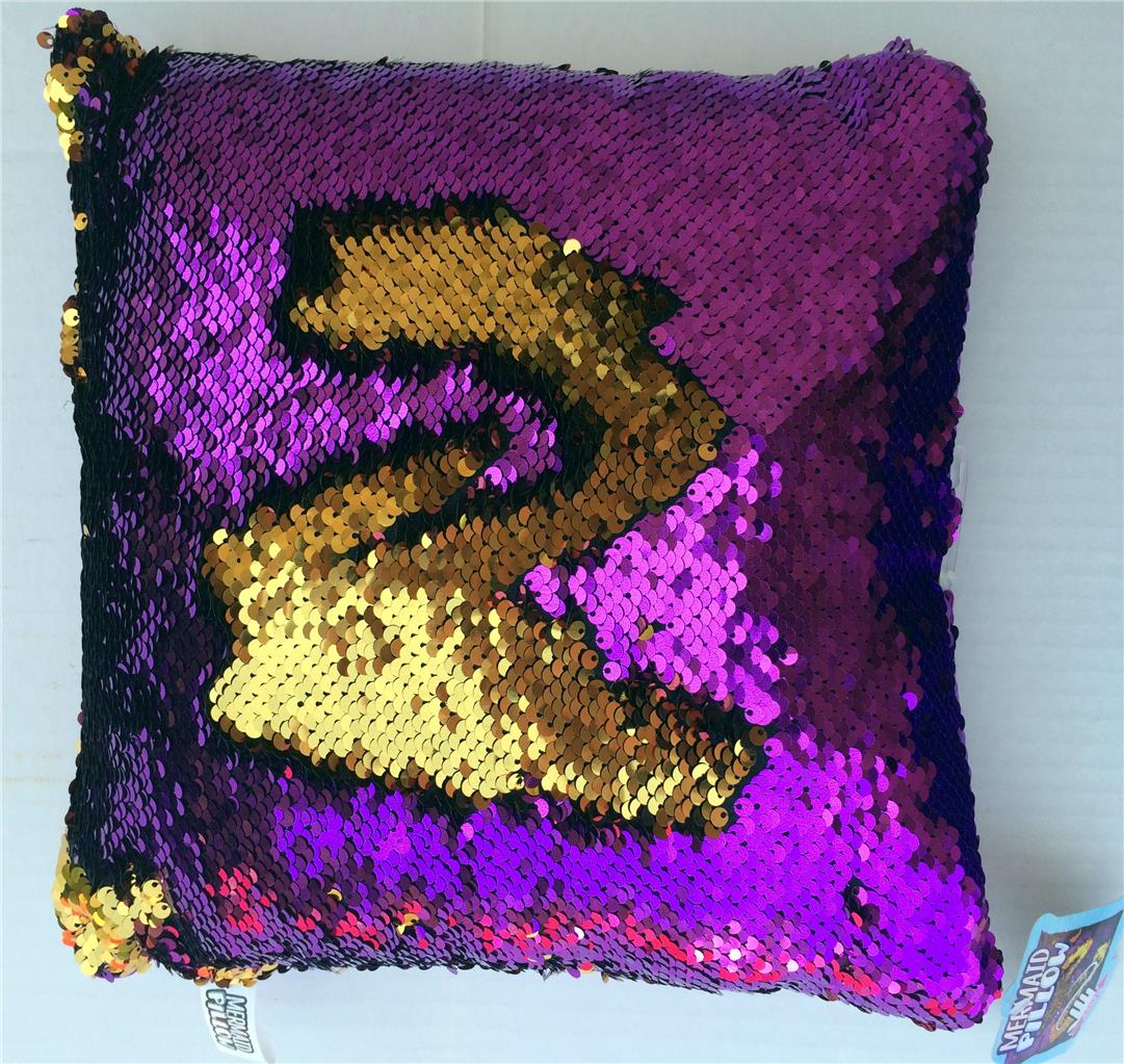 Reversible Sequin Mermaid Shimmer Throw Pillow W Insert 11 X 11 Square Reversible sequin mermaid shimmer throw pillow w insert 11 x 11 square