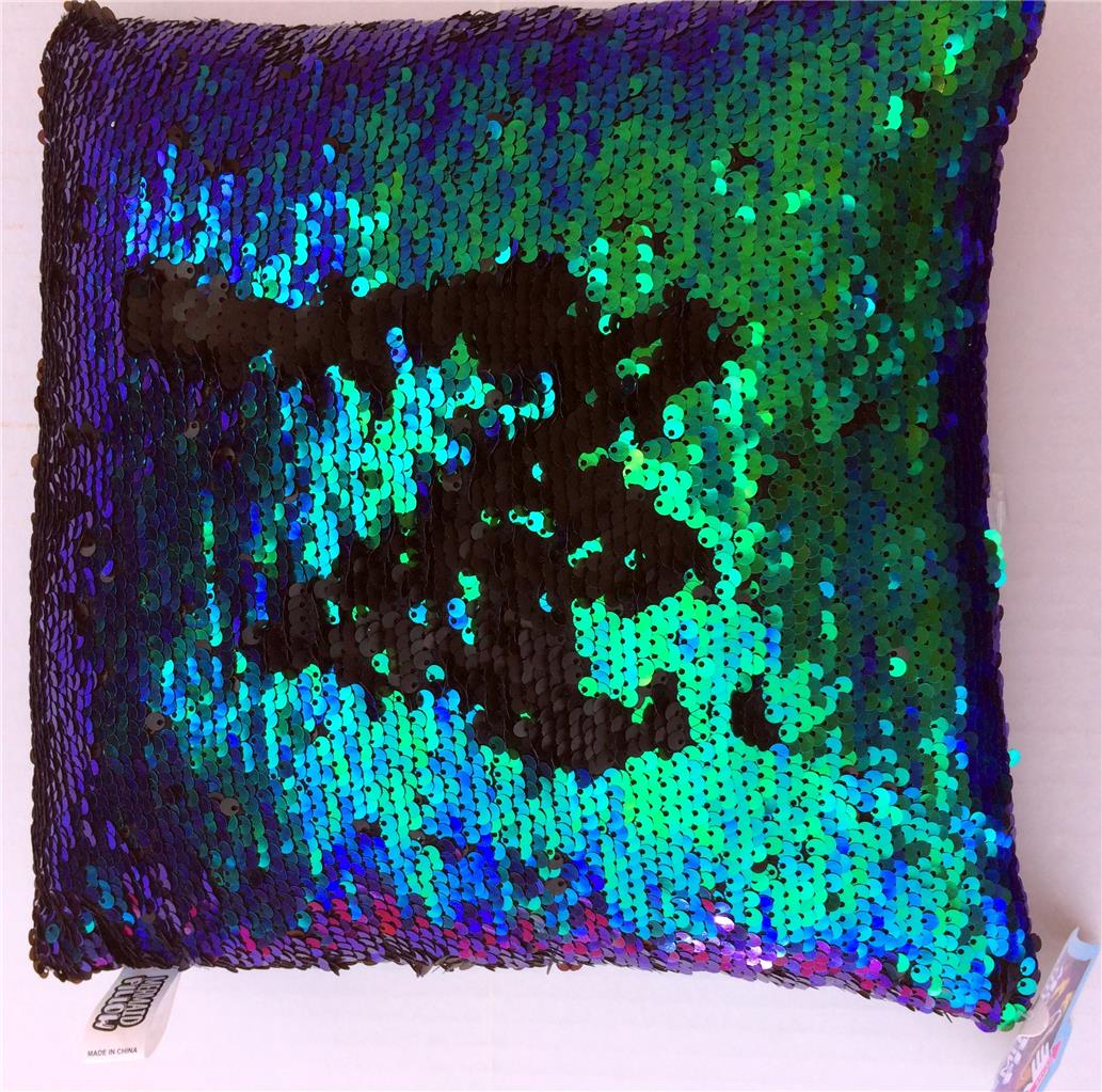 Reversible Sequin Mermaid Shimmer Throw Pillow W Insert 11 X 11 Square Reversible sequin mermaid shimmer throw pillow w insert 11 x 11 square