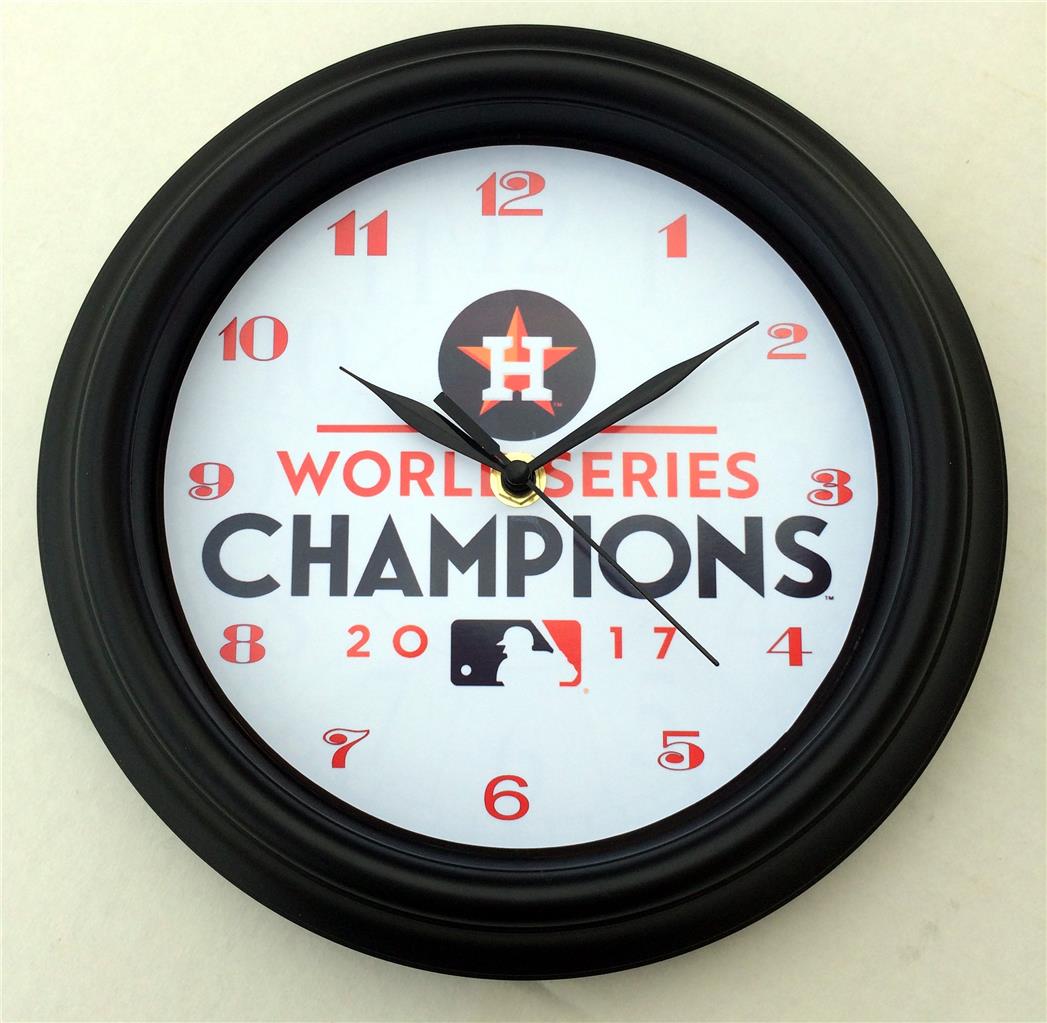 HOUSTON ASTROS 2017 WORLD SERIES CHAMPS - 9.25" or 12" WALL CLOCK