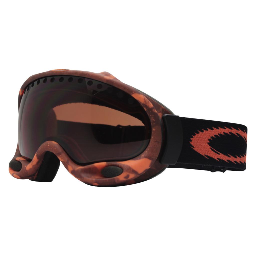 Oakley Custom A Frame Neon Orange Camo with VR28 Lens Mens Snow Ski