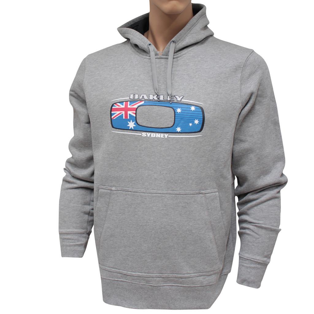 Oakley Sydney Hoodie Mens Size L Large Grey Australia Flag Fleece ...