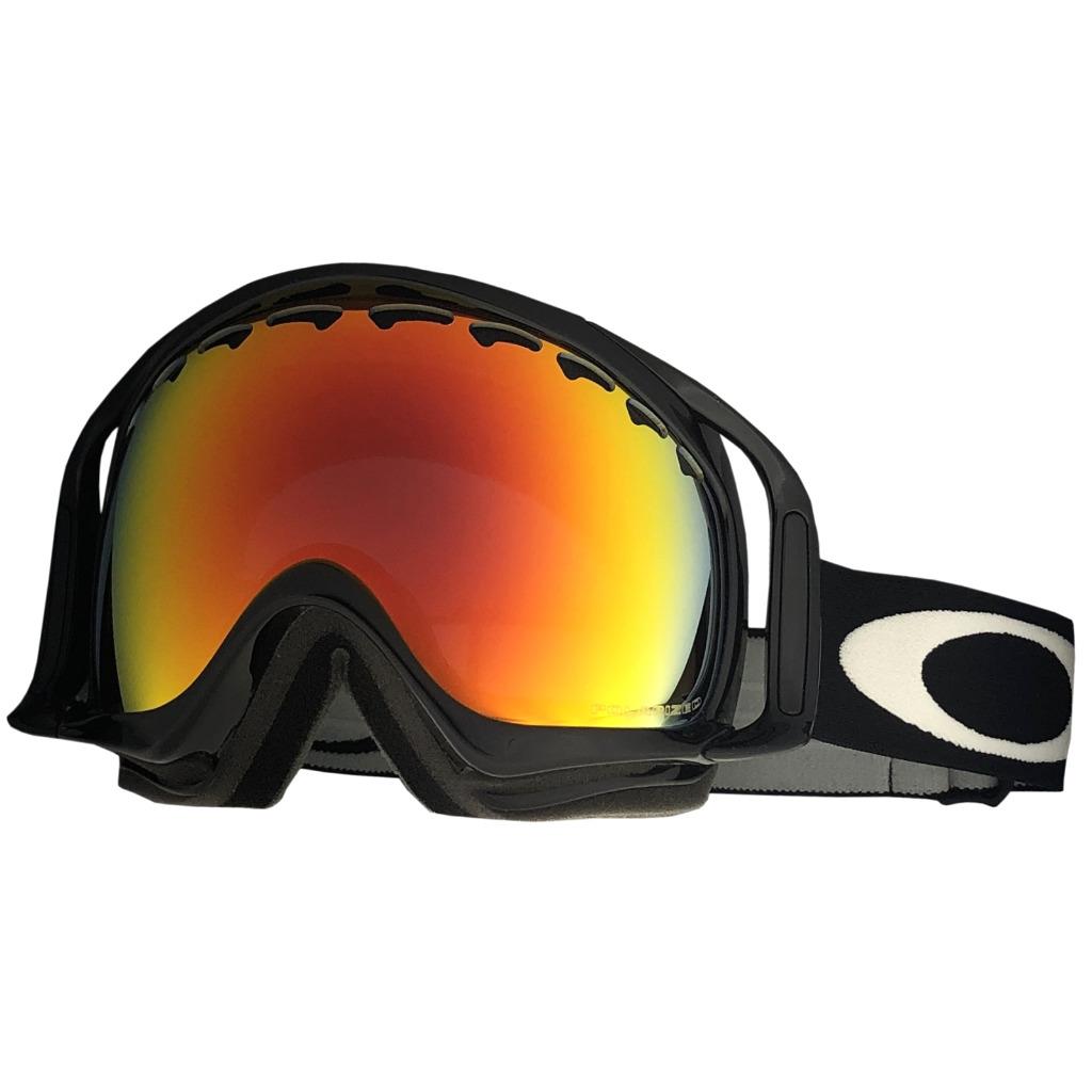 Oakley 57289 Crowbar Jet Black Frame w/ Polarized Fire Lens Snow Ski