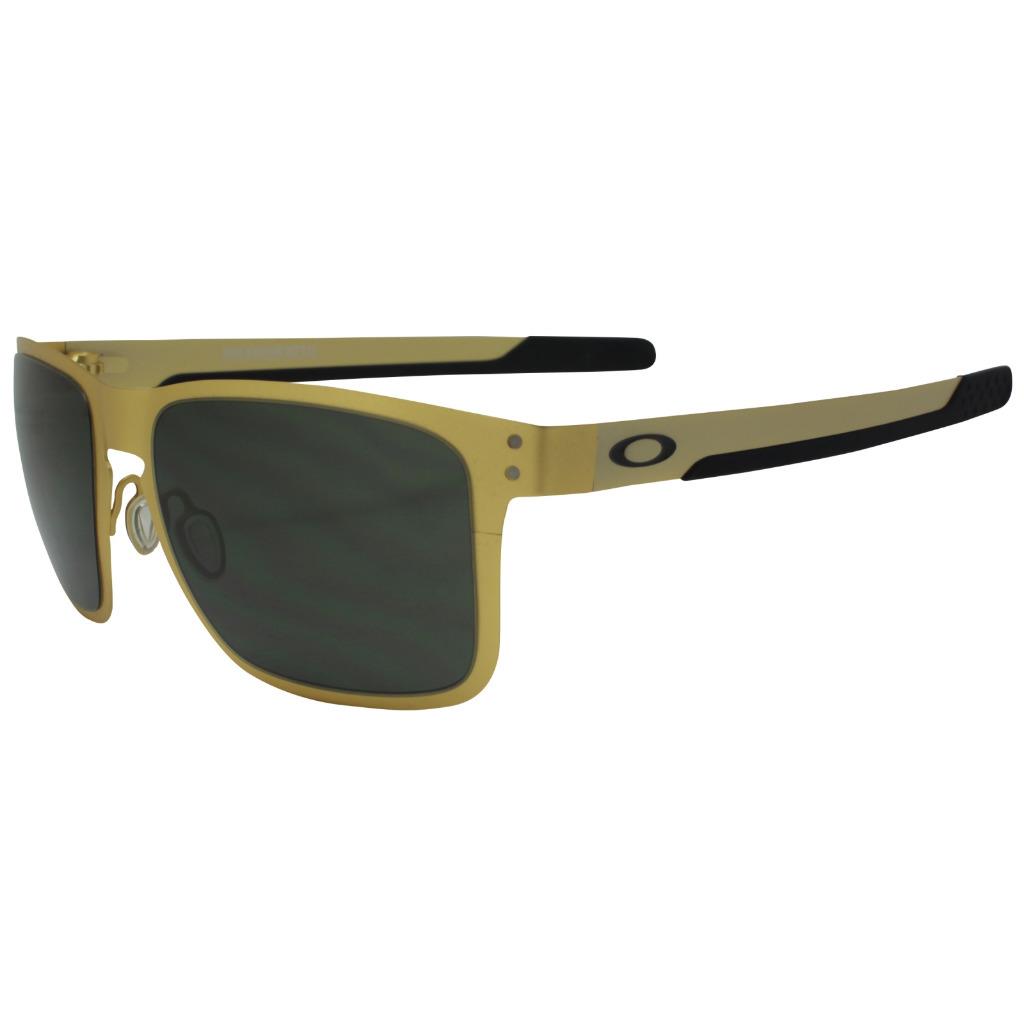 Oakley OO 412308 Holbrook Metal Satin Gold w/ Dark Grey Lens Mens