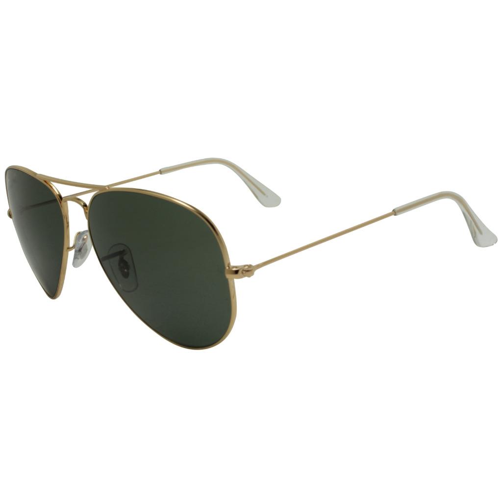 Ray Ban RB 3025 L0205 58 Aviator Large Metal Gold Green G15 Lens Mens 