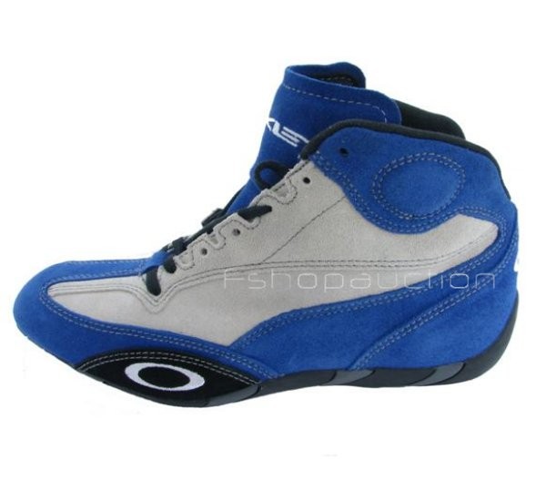 Oakley Race Mid Blue Grey Size 11/42 Mens Auto Racing Shoes Suede ...