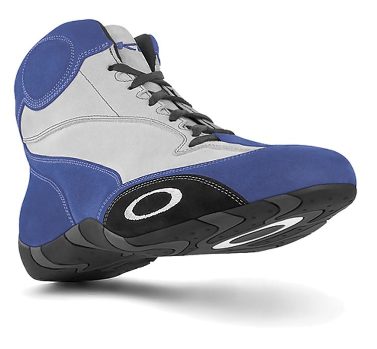 Oakley Race Mid Blue Grey Size 11/42 Mens Auto Racing Shoes Suede ...