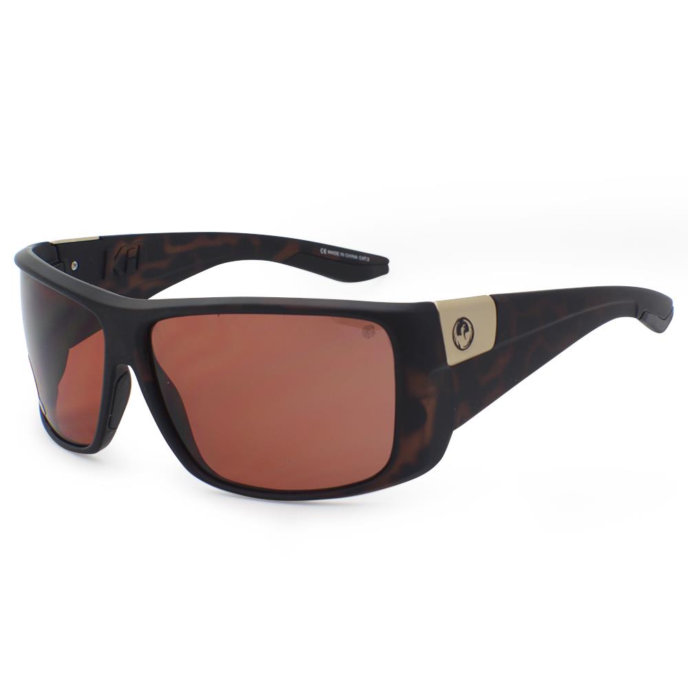 Dragon Polarized Kit Sunglasses 7202258 Matte Tortoise with Copper