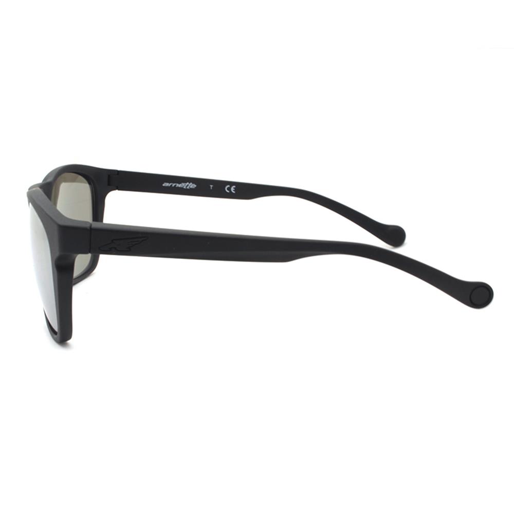 Arnette AN 4205-01 Dean 22756G Black White Silver Mirror Mens Sunglasses w Case