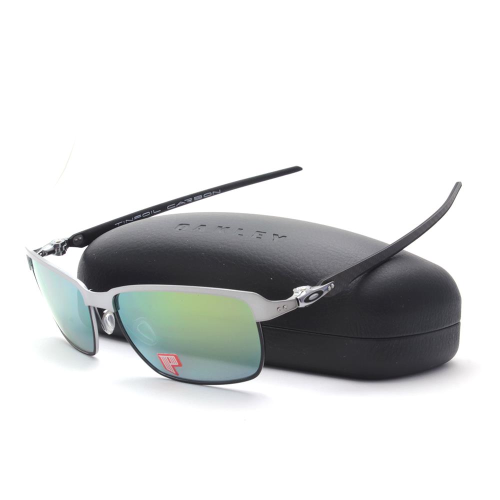 Oakley Oo 6018 04 Polarized Tinfoil Carbon Lead Matte Black Emerald Sunglasses Ebay