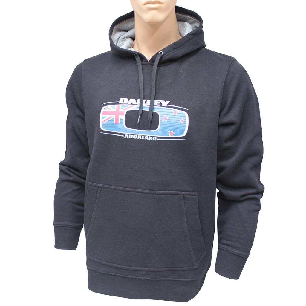 Oakley Auckland Hoodie Mens Size S Small New Zealand Flag Black Hooded Jumper eBay