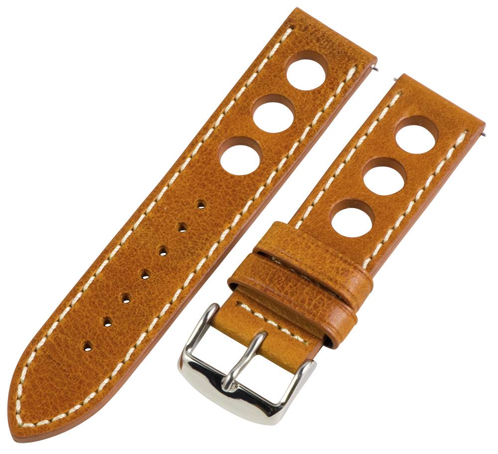 20mm Rally Racing 3 Hole Vintage Saddle Leather Interchangeable W
