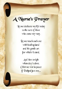 Inspirational Poem A Nurse's Prayer Gift Poster Print A4 | eBay