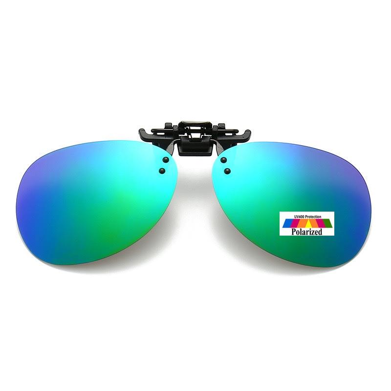 Polarised Mens Women Vintage Driving Polarized Clip On Flap Up Sunglasses - Picture 16 of 20