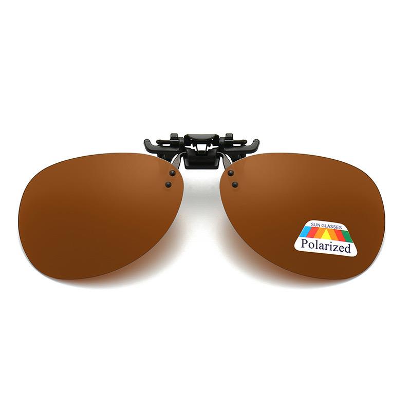 Polarised Mens Women Vintage Driving Polarized Clip On Flap Up Sunglasses - Picture 15 of 20