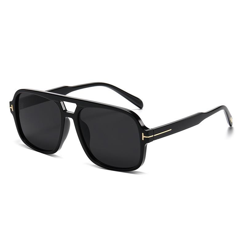 Men's Women's Fashion Square Vintage Retro Sunglasses-image