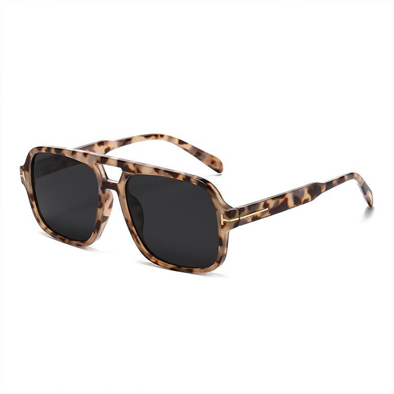 Men's Women's Fashion Square Vintage Retro Sunglasses-image