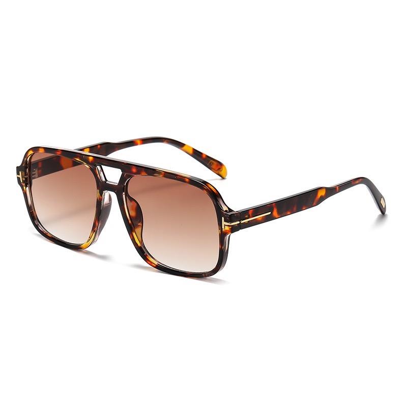 Men's Women's Fashion Square Vintage Retro Sunglasses-image