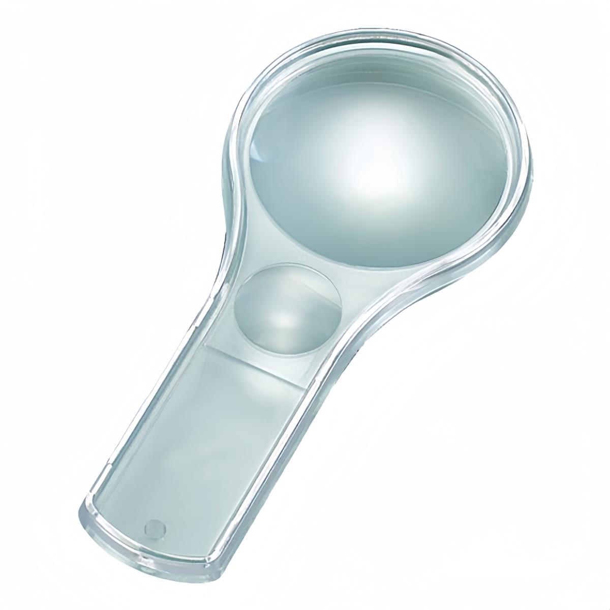 5X Handheld Magnifier with 10X Spot Lens Clear Acrylic Lens Transparent Design - Picture 7 of 7