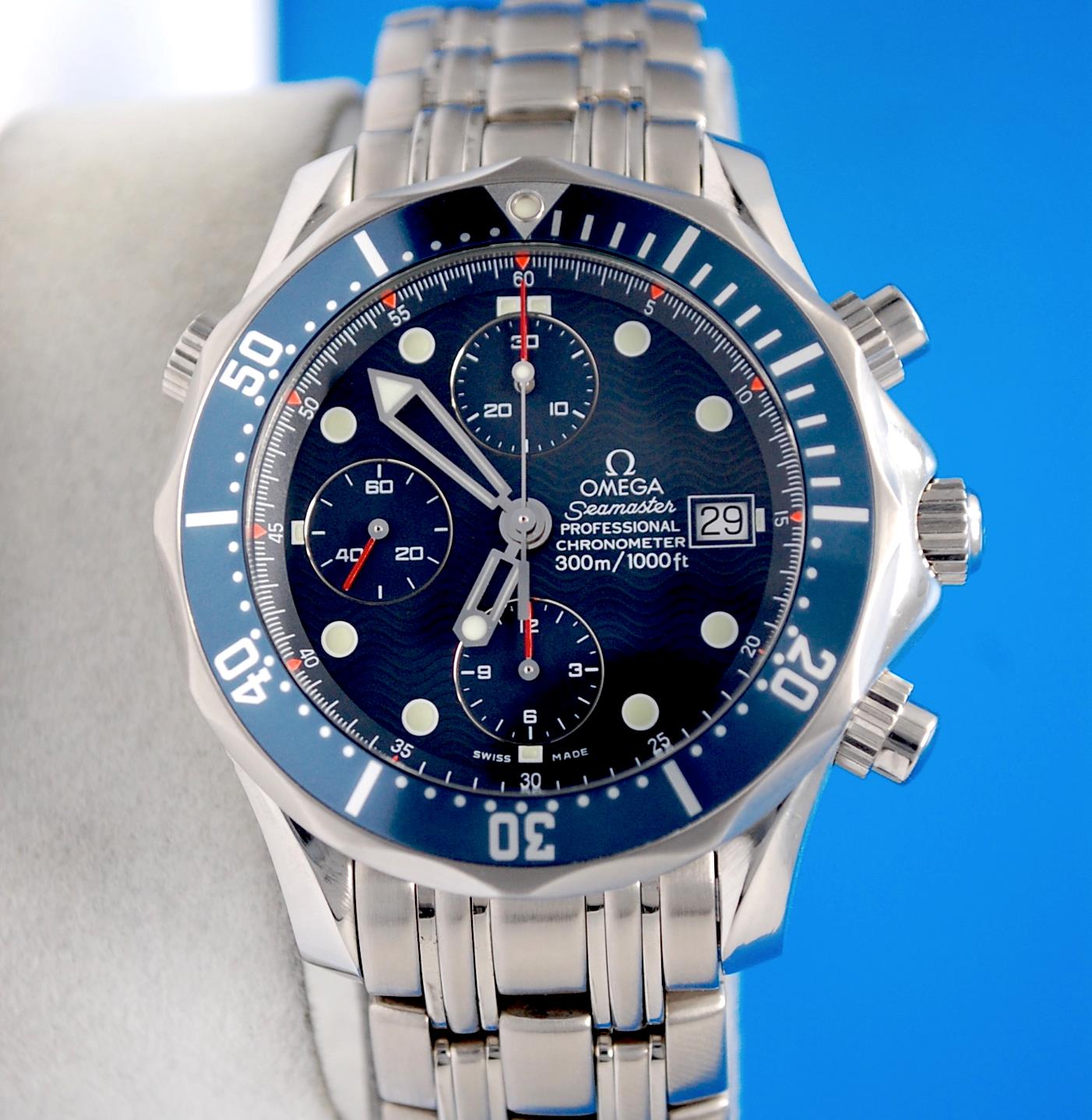 Mens Omega Seamaster Professional Chronograph watch - Blue Dial & Bezel 2599.80