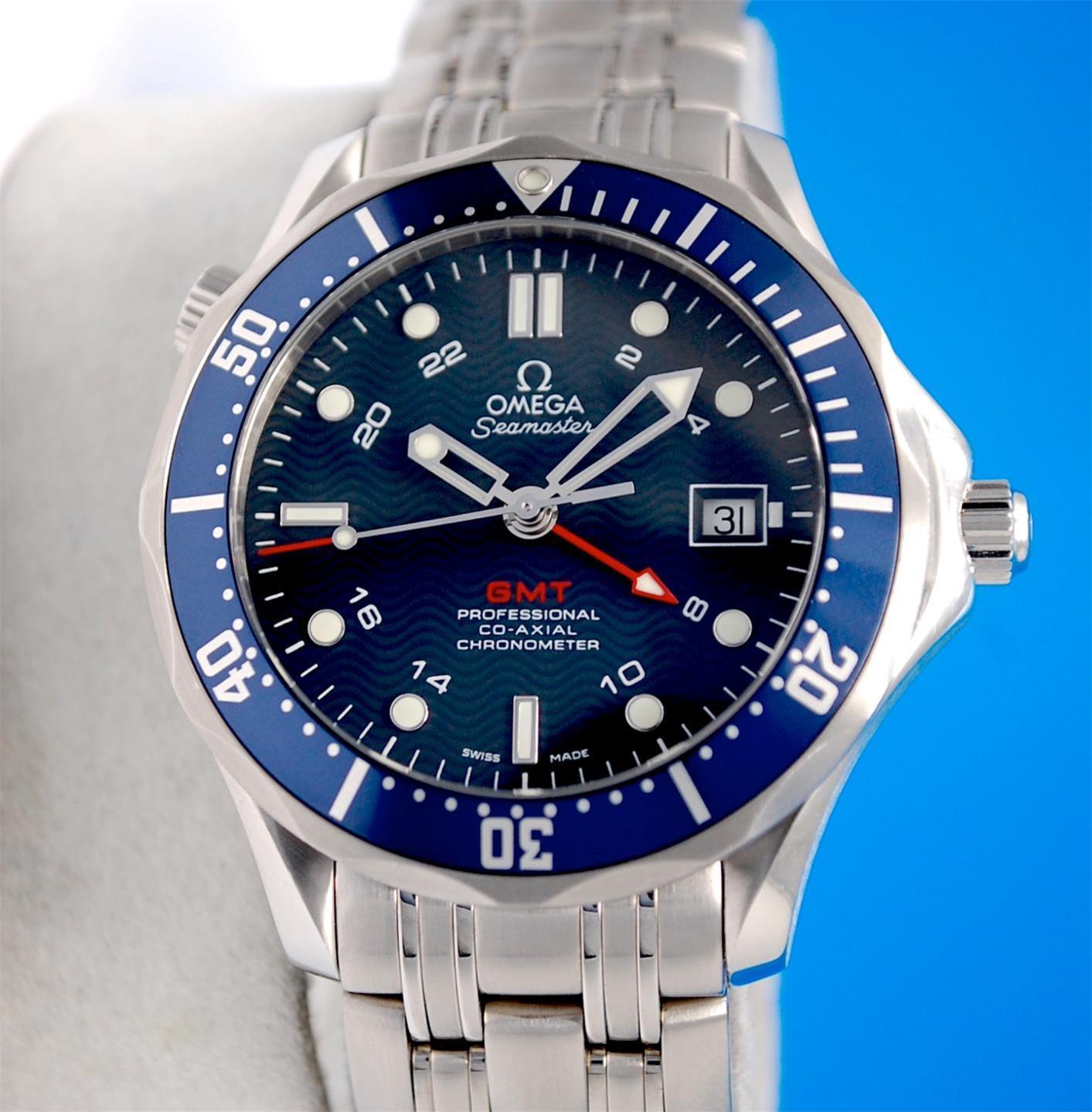 Mens Omega Seamaster GMT 300M Co-Axial Chronometer watch - Blue Dial - 2535.80