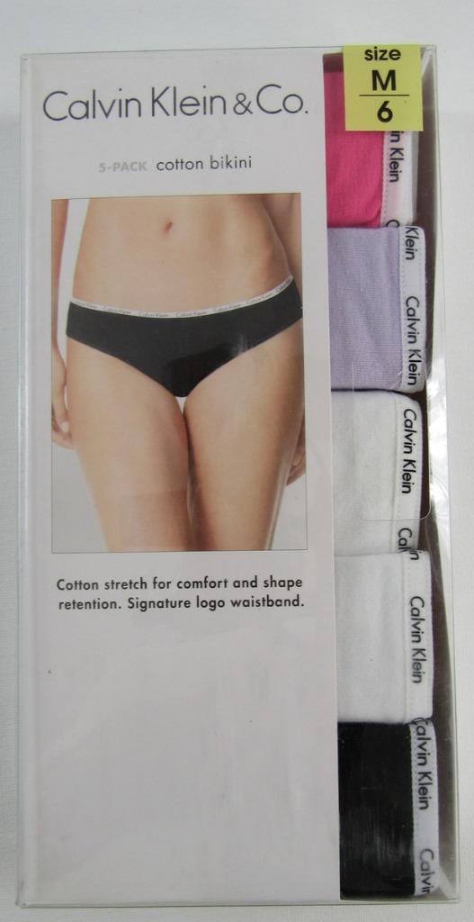 PACK DE 5 BRAGAS CALVIN KLEIN BIKINI DE ALGODÓN PARA MUJER Talla M, L NUEVO EN PAQUETE #CB0001 - Imagen 8 de 10