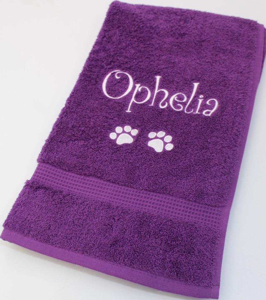 Personalised Towel Dog Towel Cat, Puppy, Kitten, Luxury Medium or