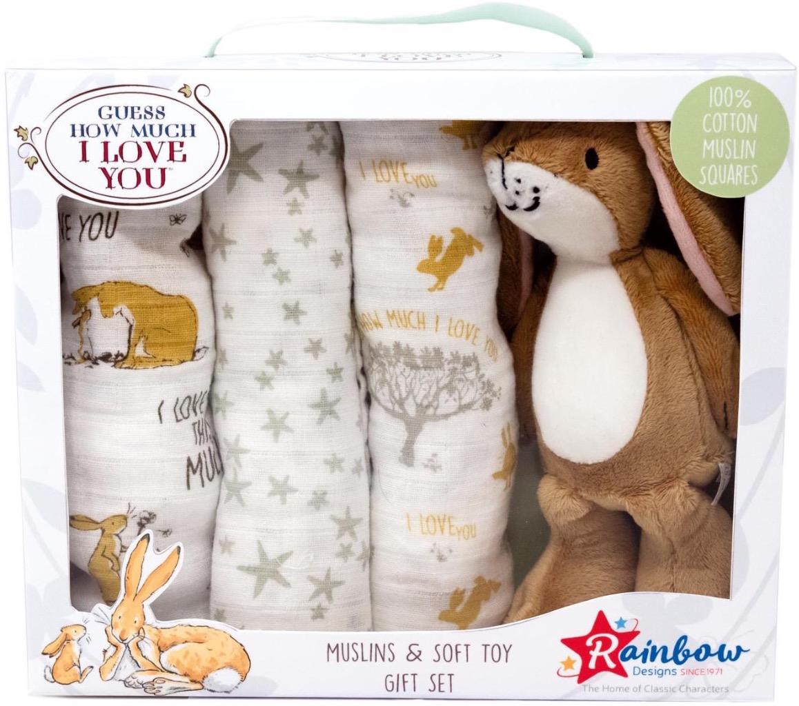 Little Nutbrown Hare Guess How Much I Love You Rattle Soft Toy New Baby Gift 