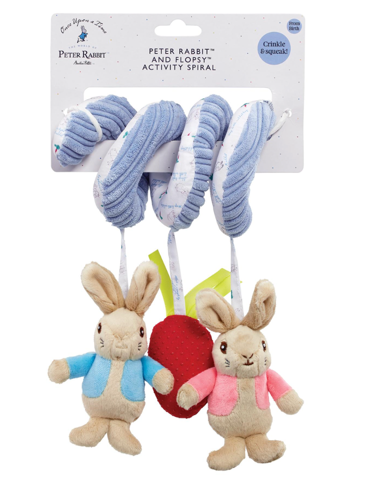 Peter Rabbit Soft Toys Rattle Comfort Blanket Cot Spiral Mobile Activity Booties - Picture 21 of 32