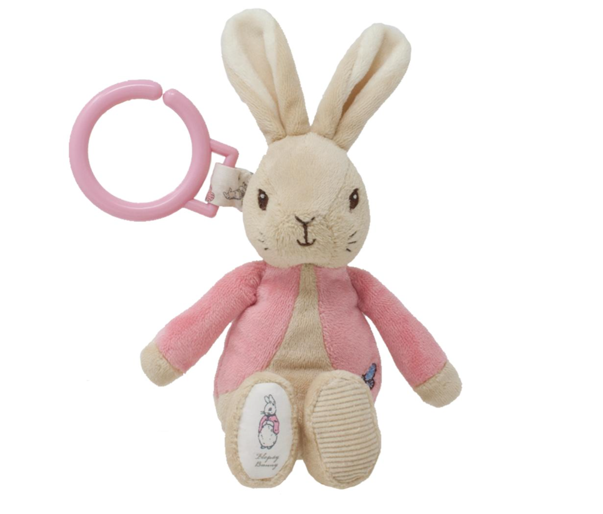Flopsy Bunny Peter Rabbit Jiggle Attachable Soft Toy Beatrix Potter Baby Gift! 