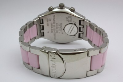 Swatch Irony Dream Pink Chrono Ceramic Crystal Women Date Watch 40mm ...