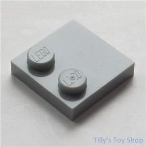 Lego - Twelve 2x2 Thin Tile Mod With 2 Studs - Medium Stone Grey