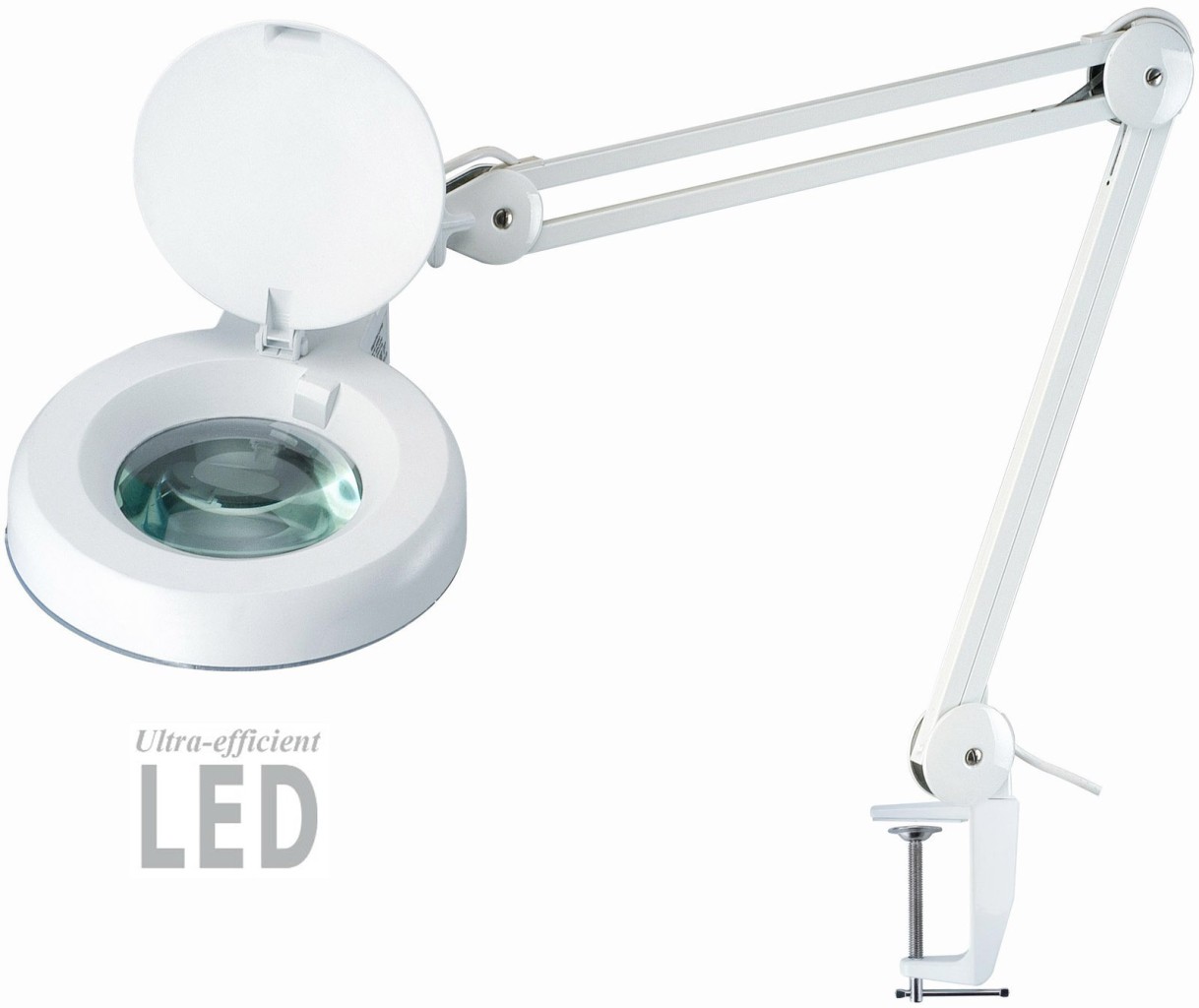 Careshine 220V 10X Loupes Glass Lens Diopter Desk Table Lighting LED Magnifier Lamp Light Desktop Magnifier Lamp with LED Light