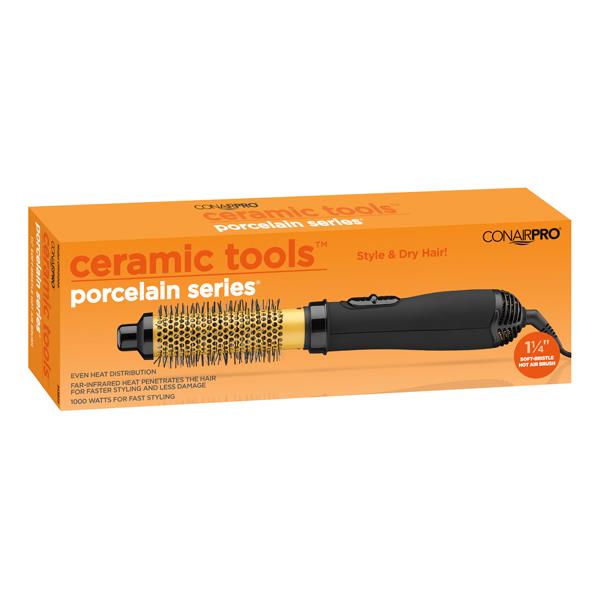 CONAIR PRO 11/4" Soft Bristle Hot Air Hair Brush Ceramic Tools