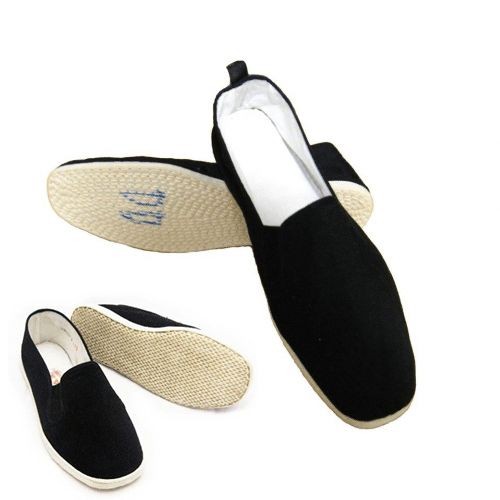 Men Chinese Martial Art Kung Fu Ninja Shoes Slip On Cotton Sole Canvas ...