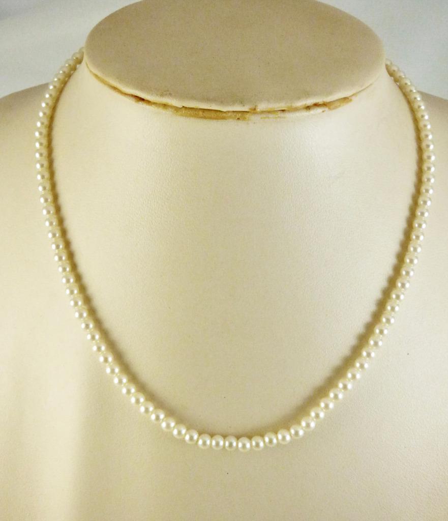 4mm Pearl Strand Goldtone Clasp-Length 16″ & 18″