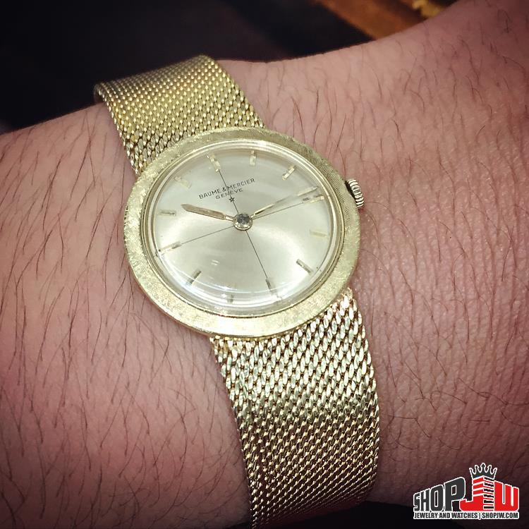 18K Gold Vintage Baume Mercier Watch 14K Bracelet Estate Ladies Mens ...