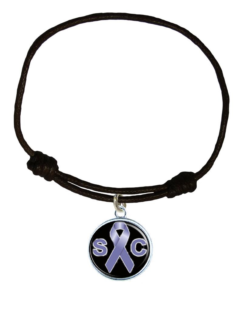 Custom Stomach Cancer Awareness Black Leather Unisex Bracelet Jewelry Pick Charm - Picture 43 of 43