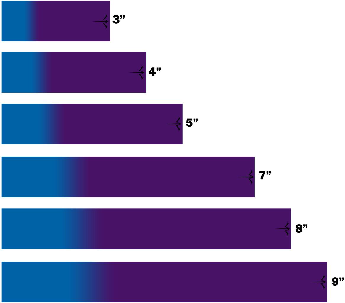 White Water Archery Laminated Purple Spray Paint Fade Arrow Wraps - 15 Piece Pack, Choose Your Size