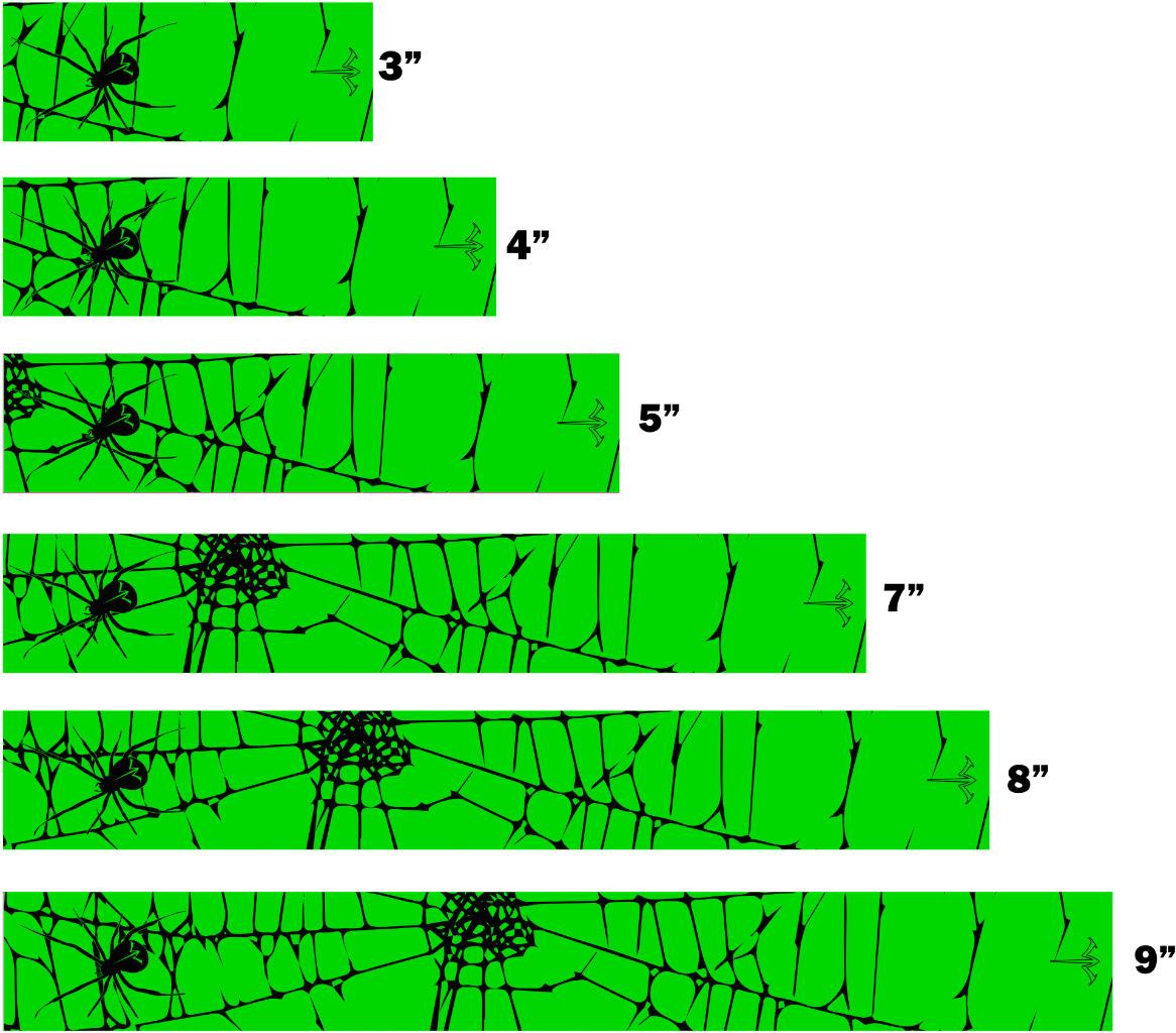 White Water Archery Fluorescent Neon Black Widow Spider Web Arrow Wraps 15 Pc