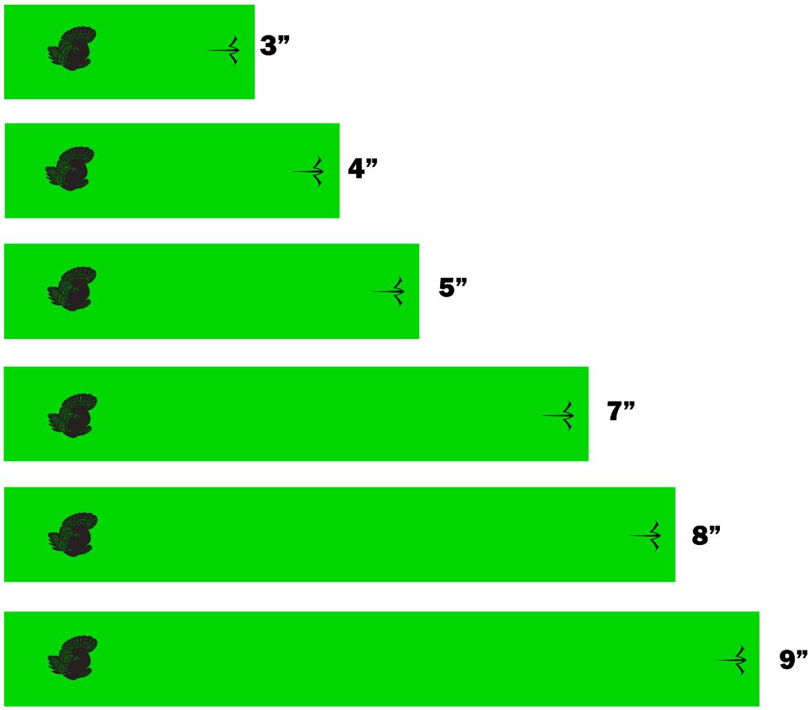 White Water Archery Solid Fluorescent Neon Turkey Silhouette Arrow Wraps 15pc