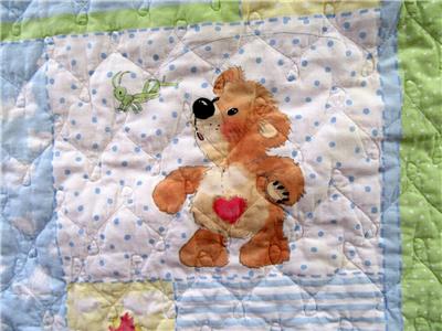 Little Suzy Zoo Baby Crib Quilt Lovey Clouds Duck Witzy ...
