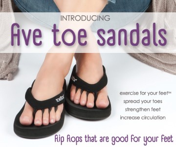 ToeSox Yogini Five Toe Women's Sandals Yoga Toe Separate Exercise Shoes ...
