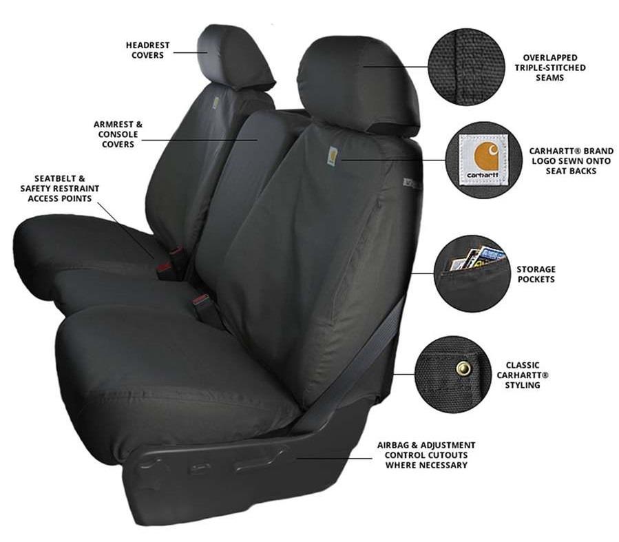 Covercraft Carhartt Custom Fit Seat Covers for 2014-2018 Silverado 1500  Gray eBay