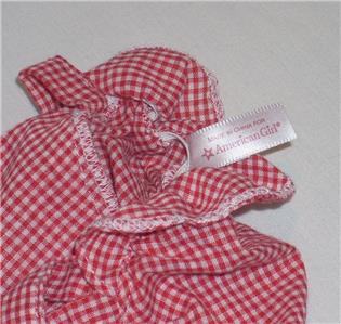 American Girl Kirsten Red Meet Sun Bonnet~Sunbonnet~Hat~Cap~AG tag~Ships Free