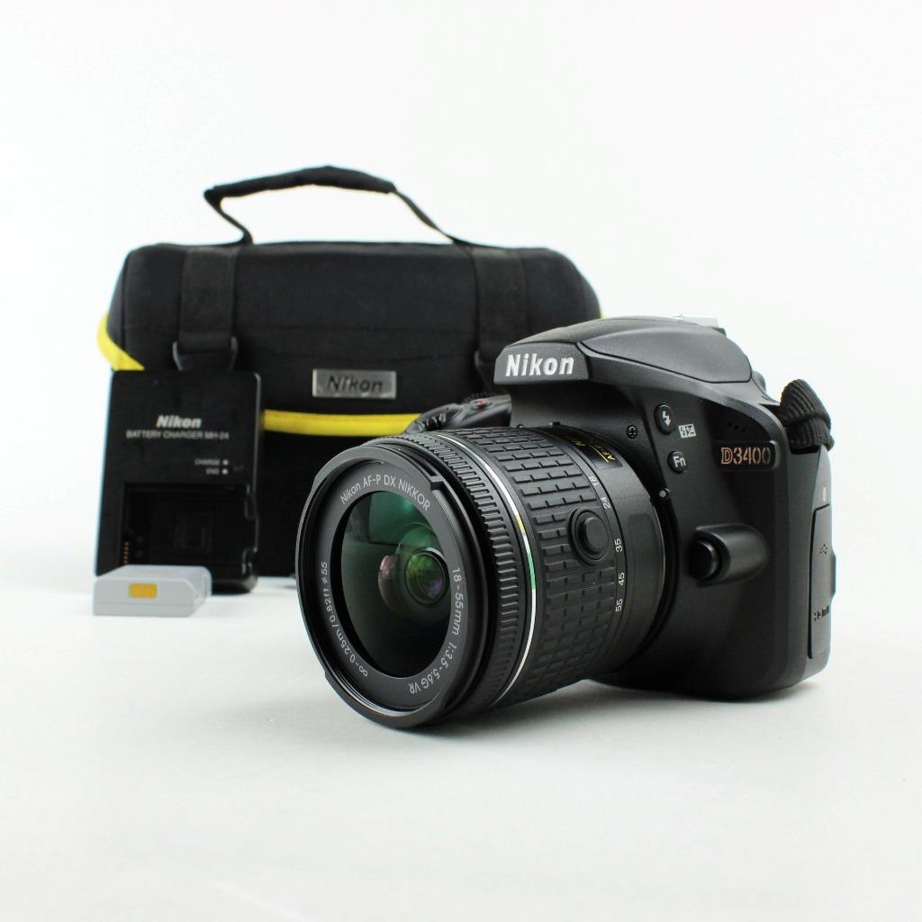 Nikon D3400 DSLR Camera with 18-55 VR AF-P Lens- Black | eBay