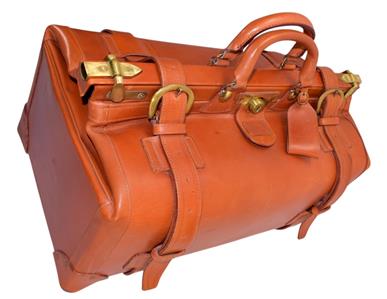 Swaine Adeney Briggs Gladstone Duffel Burnt Orange Leather Travel