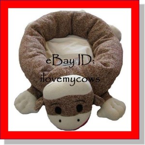 sock monkey dog bed