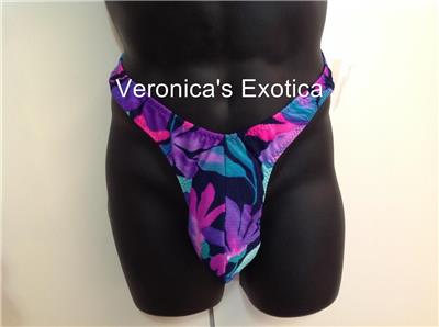 VE~Men Designer Floral LINED NEW FULL BACK Bikini Custom Swimsuit S M L XL 2X 3X