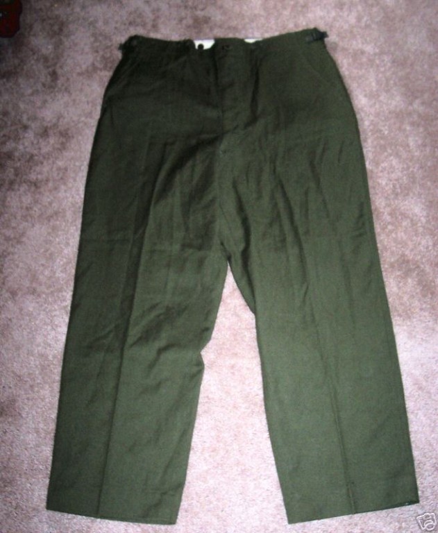 Military Surplus Wool Pants Hunting Button fly SMALL L | eBay